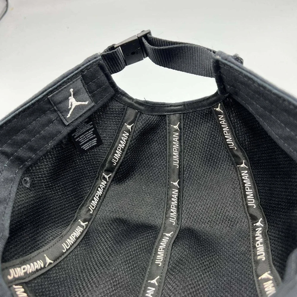 Air Jordan Flight 5 Panel Hat Men Black Jumpman‎ Strap Back Cap